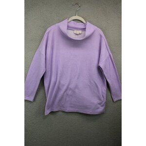 Anthropologie 3/4 Dolman Sleeves Lavender Sweater-Small-Oversized-Super Soft